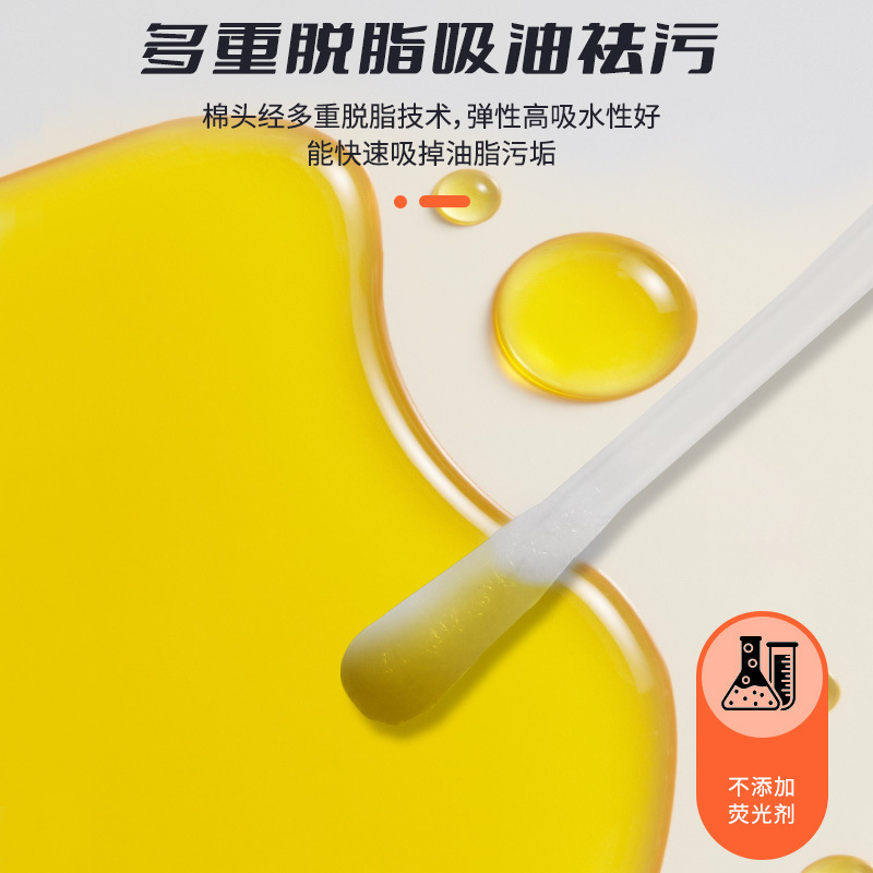 50 pet ear cleaning cotton swabs, containing earwax, ear mites, tear stains, liquid cotton swabs, ear cleaning water, suitable for cats and dogs Application Scenario