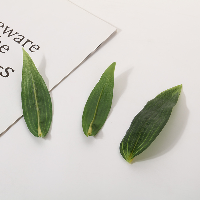 厂家直销仿真胶片丝印百合叶摄影道具橱窗摆件家居装饰现货批发细节图