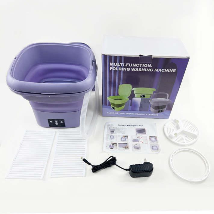 Cross-border folding washing machine, portable washing and spinning integrated underwear, automatic dormitory small sock washing wonder, dehydration Application Scenario