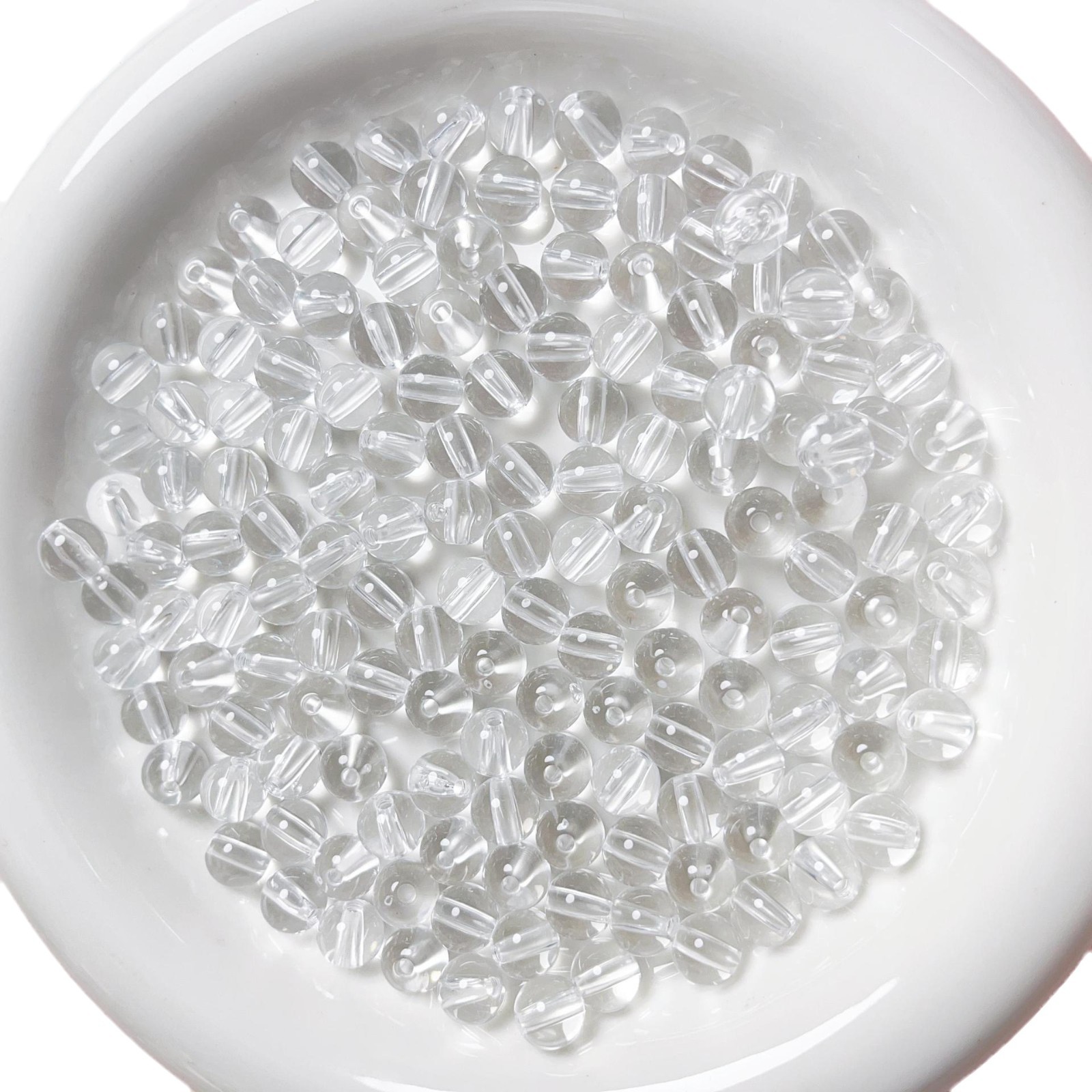 3-16mm acrylic special A transparent straight-hole round beads, loose beads, diy mobile phone chain, keychain, bag bead material Specification image