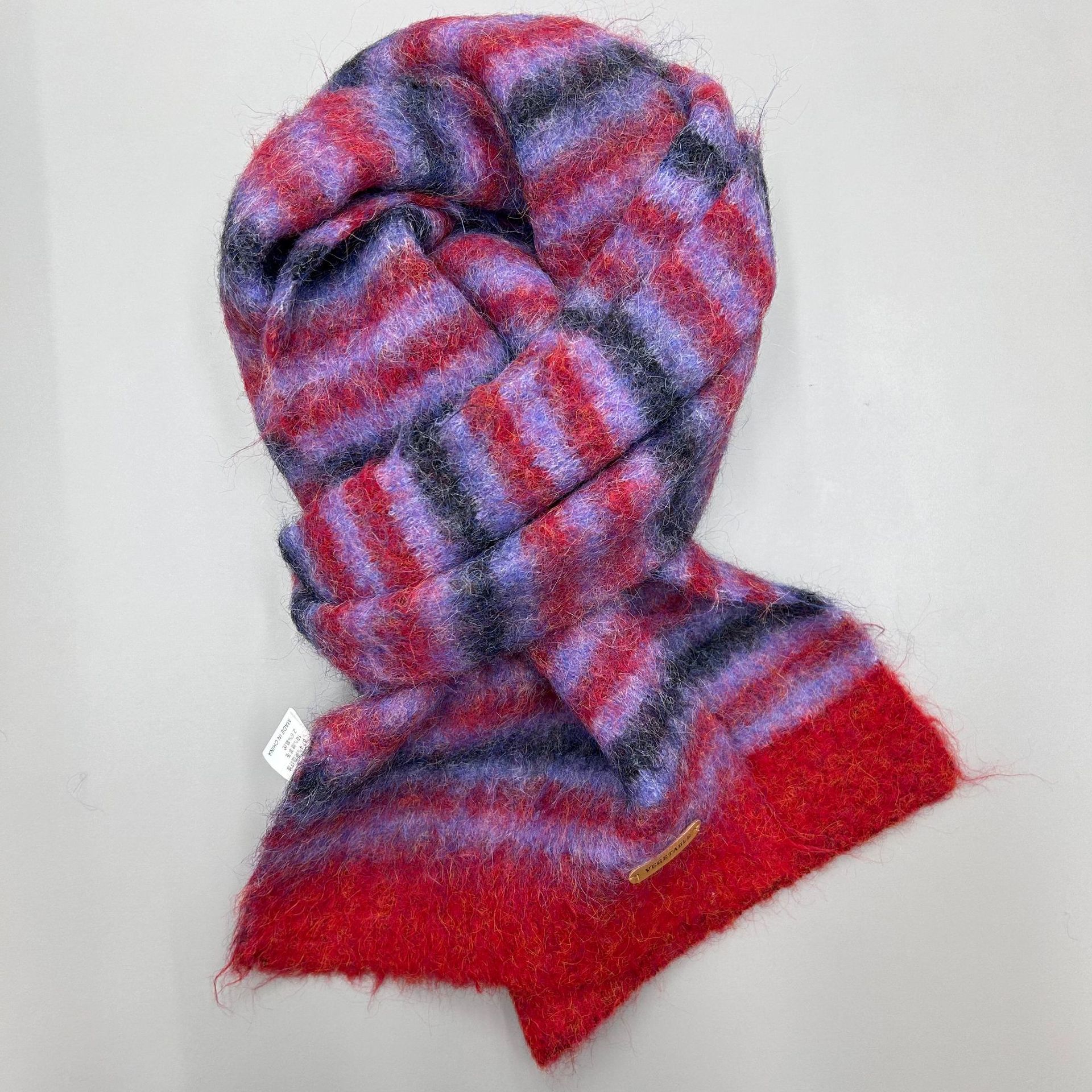 Fede Knitting ~2024 New Style Wool Striped Scarf for Women's winter fashion and high-end look, student warm Neck Specification image