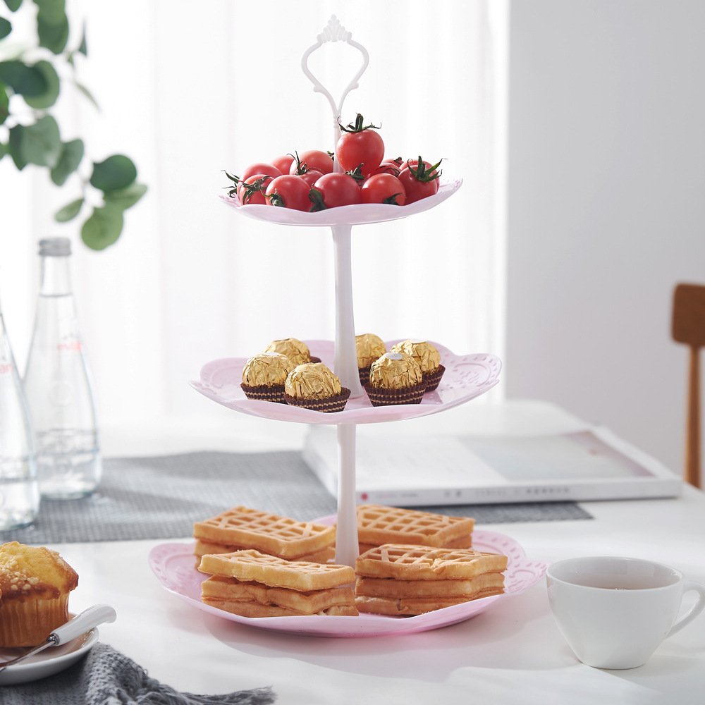 Three-layer birthday party, party dessert tray, dessert stand, multi-layer cake rack, dessert plate, fruit plate and fruit box Application Scenario