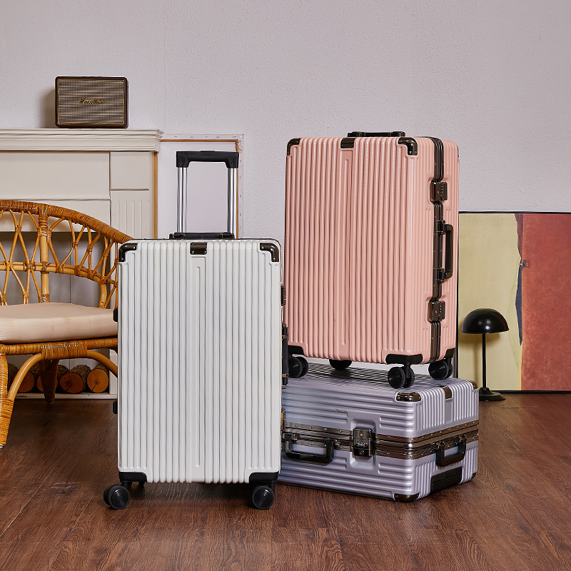 24-inch suitcases, sturdy and durable for women, student combination cases, and aluminum-framed boarding trolley cases for men, factory wholesale Specification image