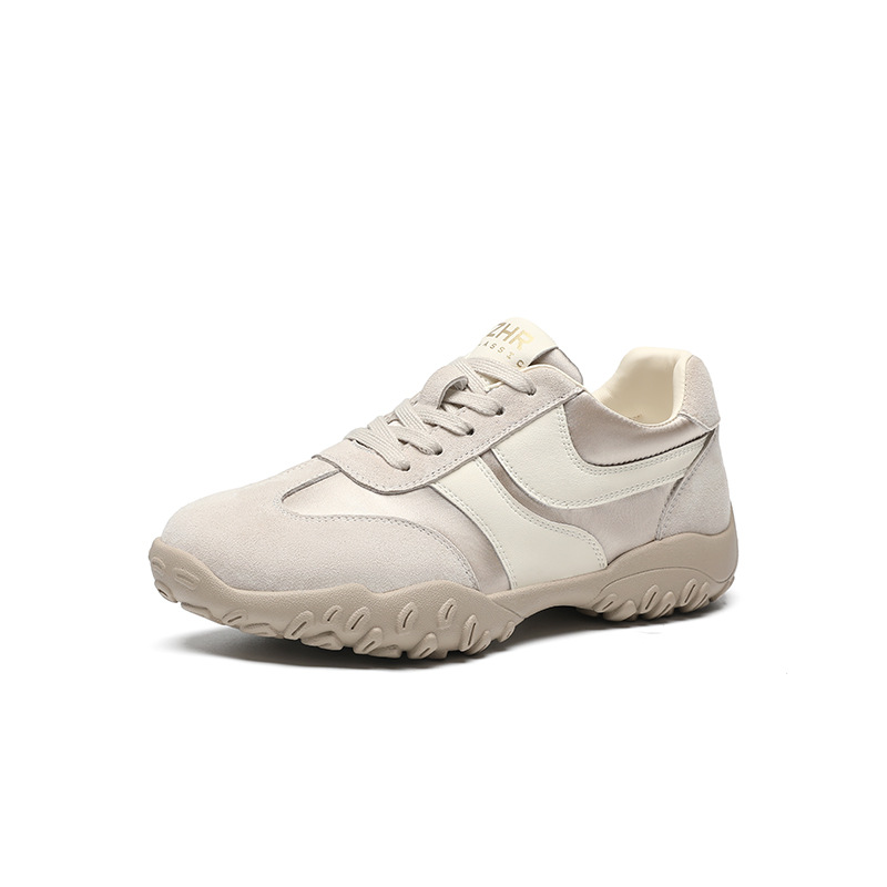 鞋子女士夏季舒适/白鞋增高/飞织/乐福鞋女春夏气质/女士休闲皮鞋白底实物图