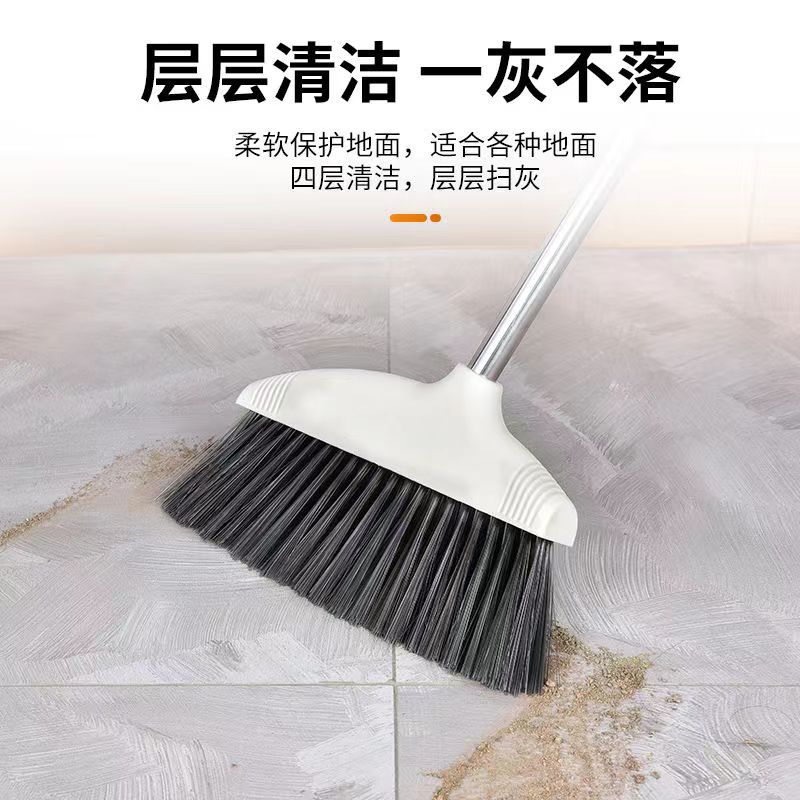 Household single soft-bristled broom, enlarged and thickened magic sweeping broom, hair sweeping and winnowing set Specification image