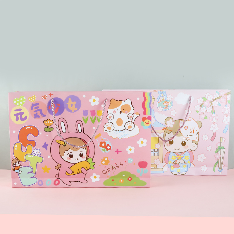 栗子君元气少女礼品袋 礼品袋纸袋大号包装生日礼物袋手提袋