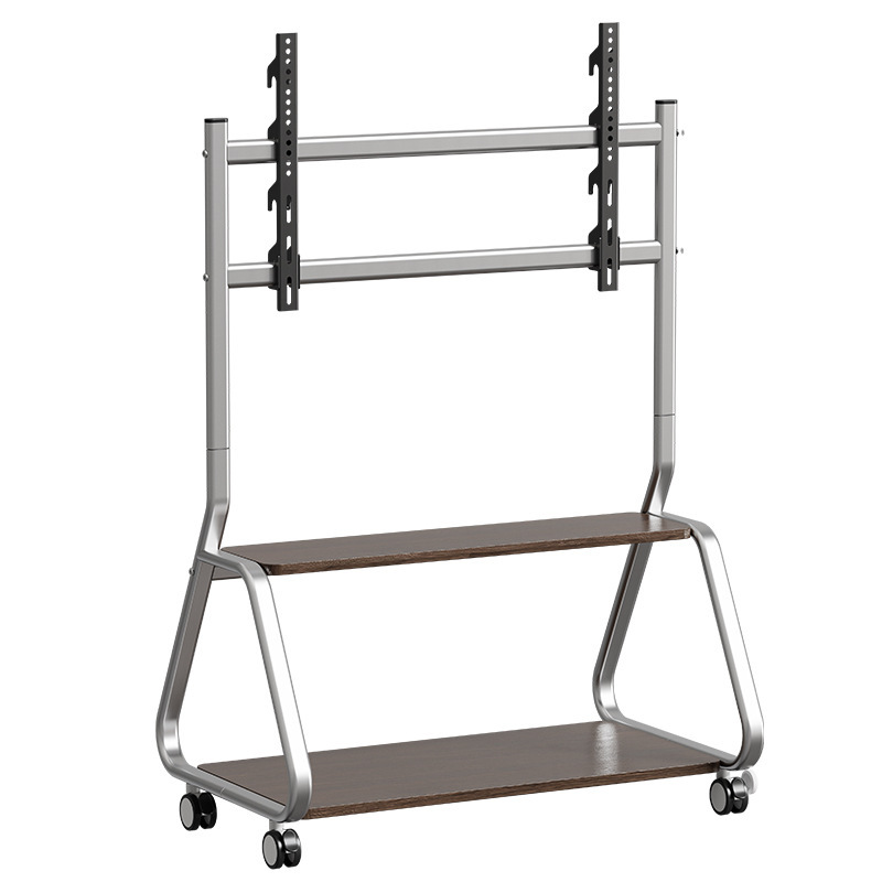 Wholesale of universal TV mobile stands, cold-rolled steel wood grain TV stands, artistic stands for living rooms and bedrooms, and trolleys Item Picture