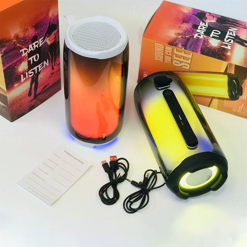PULSE5 speaker, the fifth-generation portable Bluetooth speaker with a full-screen, colorful light and a heavy subwoofer, is a desktop decoration details Picture