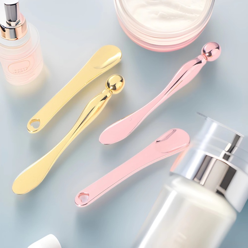 金属眼霜棒眼霜面霜挖勺挑棒眼部美容按摩工具眼霜涂抹导入棒
