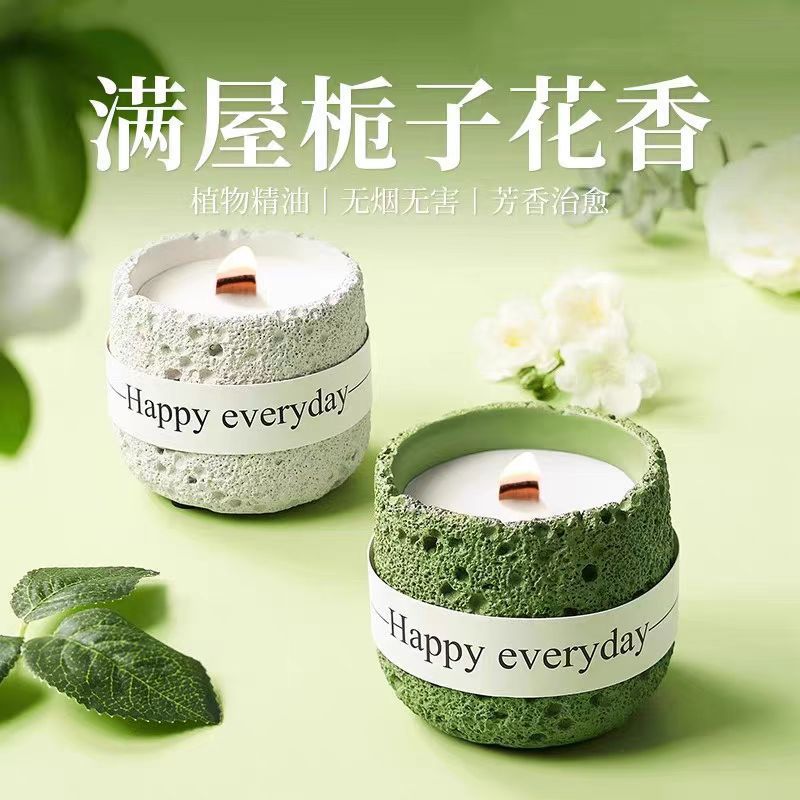 栀子花香椰子香薰蜡烛车载硅胶蜡烛模