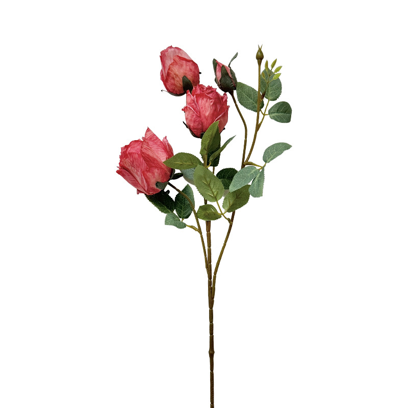 火把狂欢夜导具/仿真花/仿真花diy发饰/电镀玫瑰花/仿真玫瑰花白底实物图