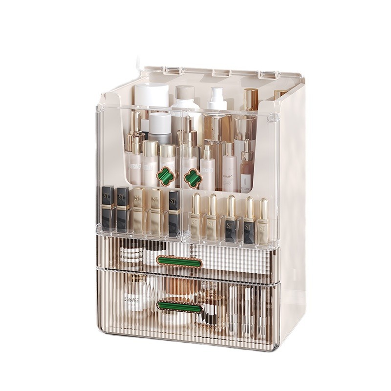 2024 New cosmetic storage box, popular shelf, lipstick protective, dust-proof, large-capacity desktop storage box Item Picture