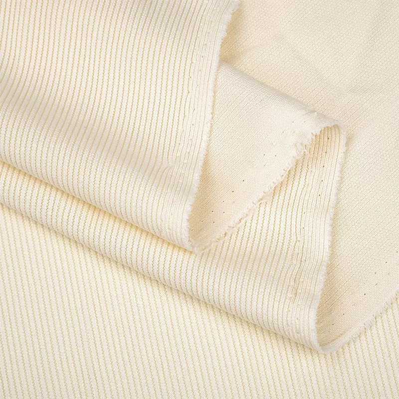 In stock: 240/280g polyester-ammonia knitted fabric imitating cotton nanostrips for autumn and winter casual wear, shoes, hats and bags Item Picture