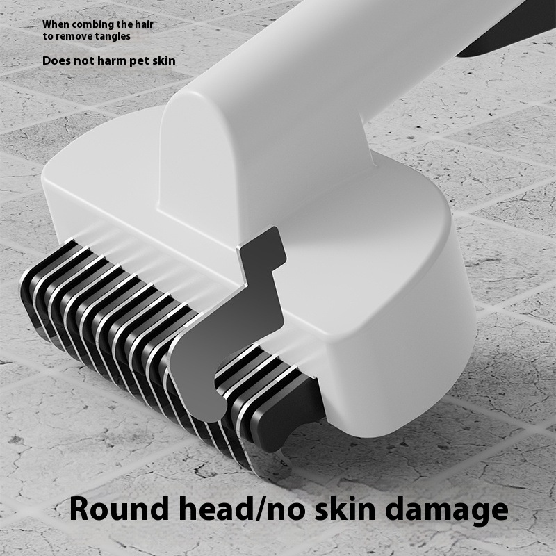 Factory wholesale open-knot combs, pet combs for removing floating hair, non-knotted golden retriever pet combs, and open-knot pet combs details Picture