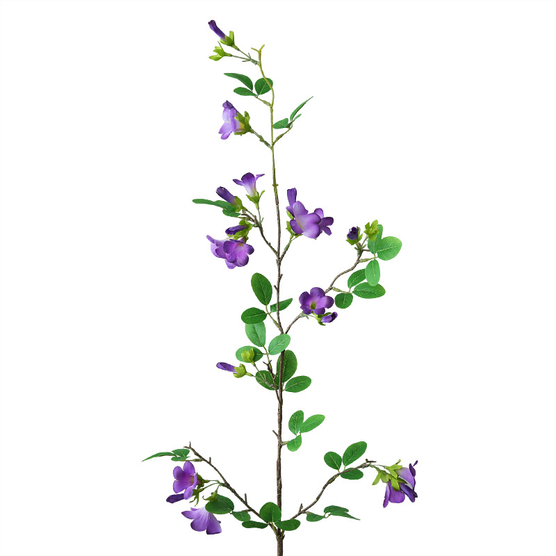 Artificial single-stem morning glories, Chinese-style living room, dining table, entrance hall decorative items, artificial flower window background, flower bouquet arrangement Item Picture