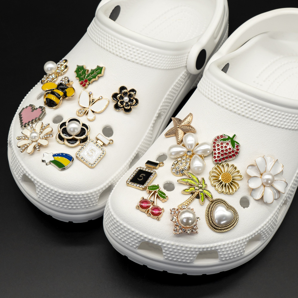 跨境新款金属洞洞鞋配饰高级感洞洞鞋鞋花鞋扣diy卡扣鞋配件装饰