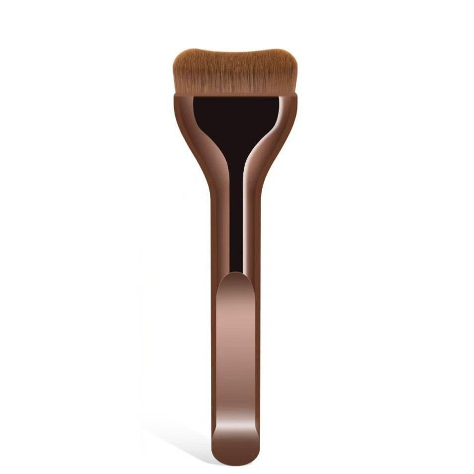 Nuevo artículo repulsivo single ultra slim ensanchado lengua tipo fundación cepillo corrector sin marcas no comer polvo cabeza plana suave pelo belleza herramientas Item Picture