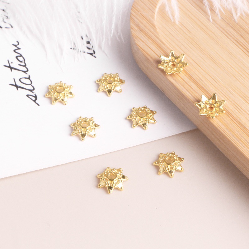 Alloy accessories, hollowed-out flower stands, octagonal flower stands, diy handcrafted ancient-style hairpins and hair accessories, material accessories Specification image