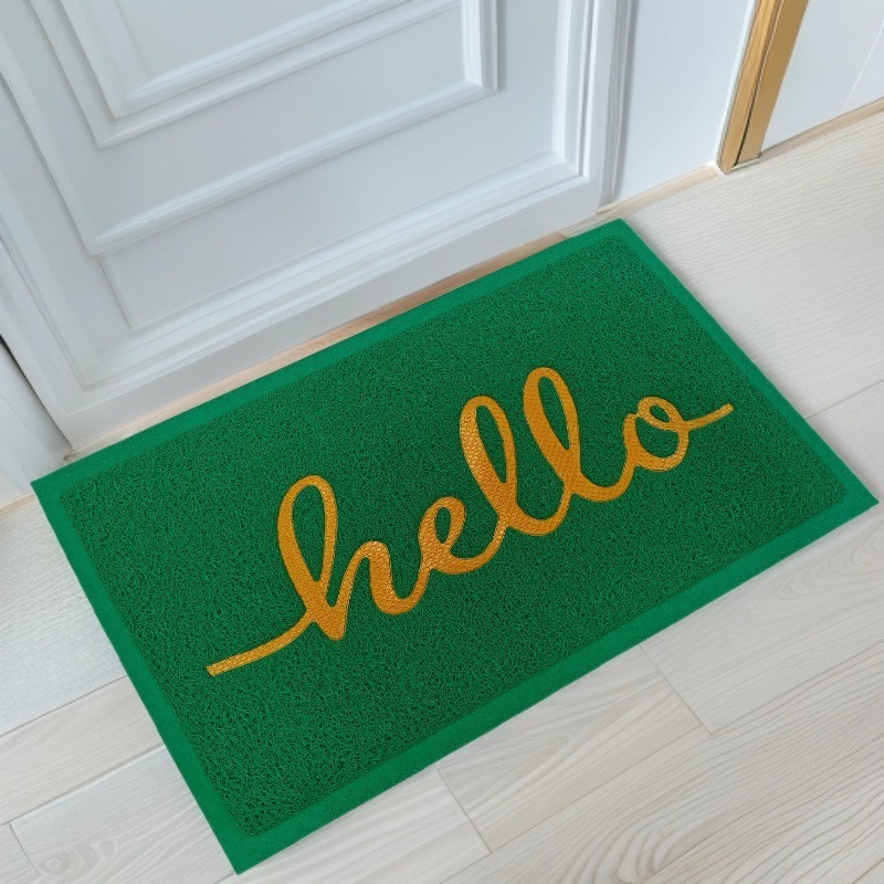 Factory direct sales of silk ring floor MATS: Waterproof, anti-slip, wear-resistant, dirt-resistant and easy to maintain. hello entrance door foyer floor mat Specification image