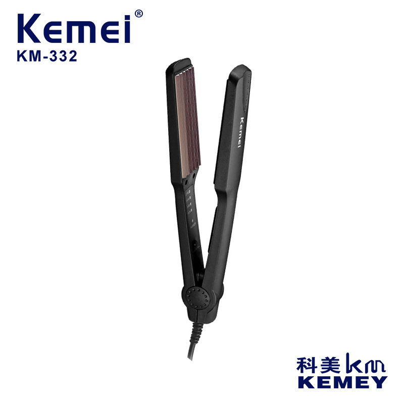 Comi peinado de alisado KM-332 clip LED pantalla digital temperatura multimarcha ajustable en seco y húmedo especial termostato straightclip
