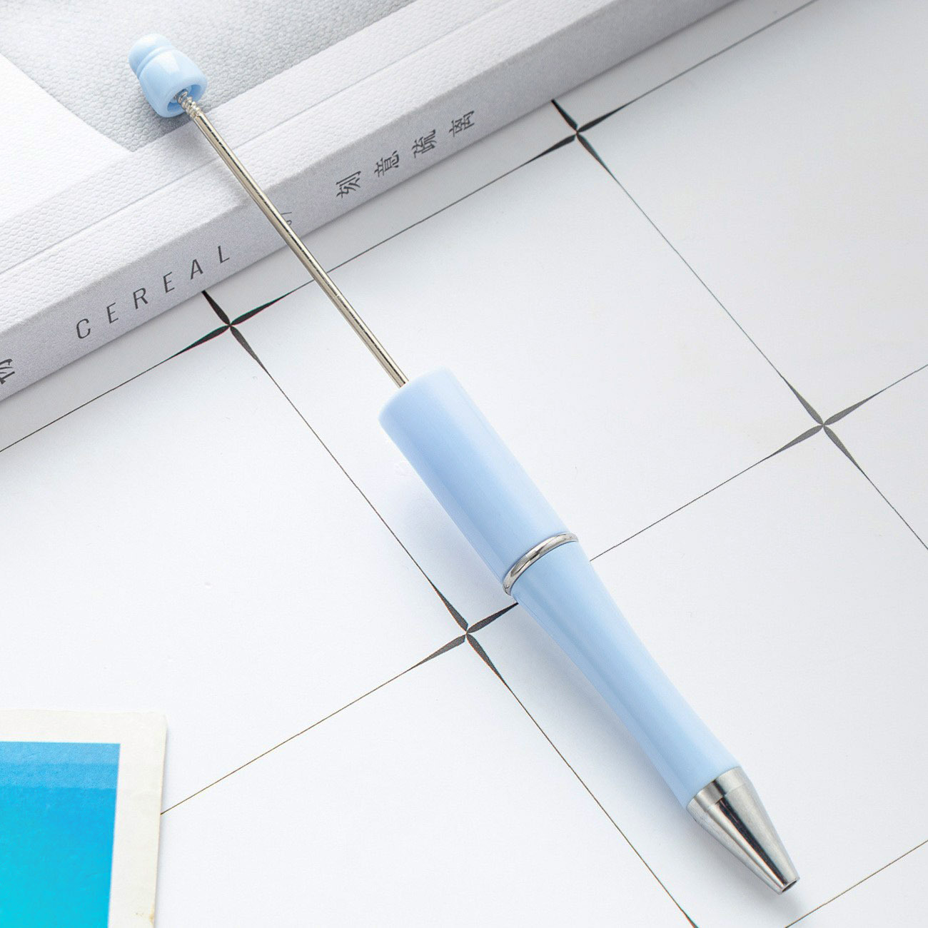 【 Macaron Color Series 】 Fresh And Girlish Color Series Diy Handcrafted Beaded Ballpoint Pen Barrel Wholesale Specification drawing