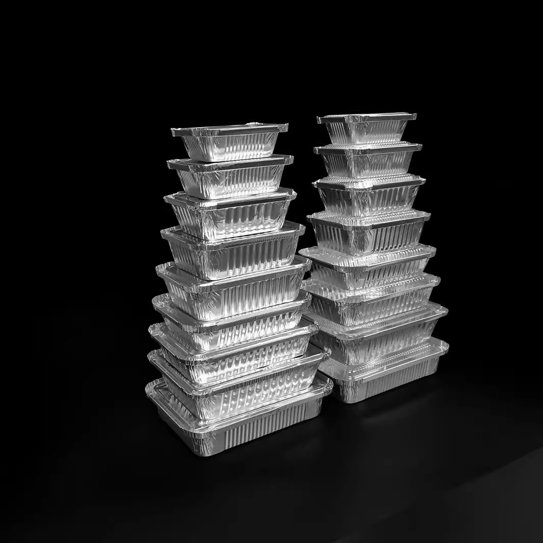 علبة رقائق القصدير، علبة رقائق القصدير المعبأة لمرة واحدة، رقائق الألمنيوم المشوية Specification image