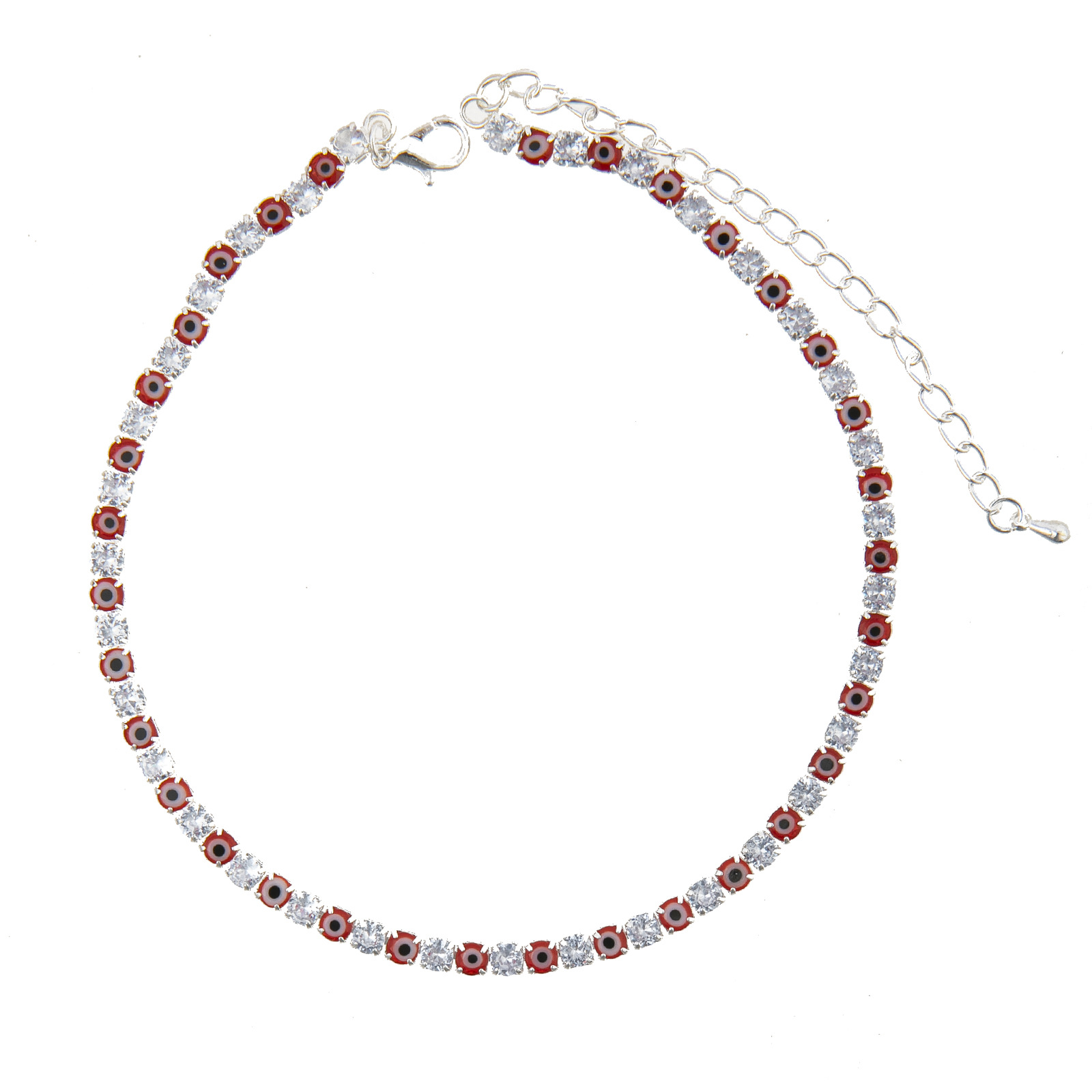 A new Amazon cross-border European and American cat's eye colored zircon necklace with a single-layer design sense, trendy and individual rhinoceros necklace Specification image