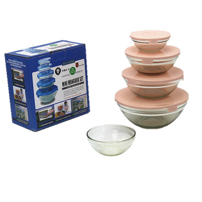 Chinese-style 808 fresh-keeping bowl with lid, transparent glass bowl, instant noodle salad bowl, event opening gift, casual gift Item Picture