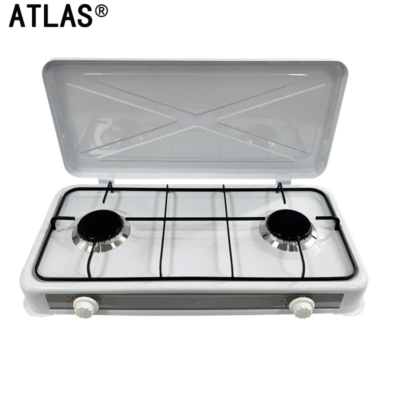 ATLAS双头燃气灶台式便携灶具出口家用猛火炉灶分火器配件