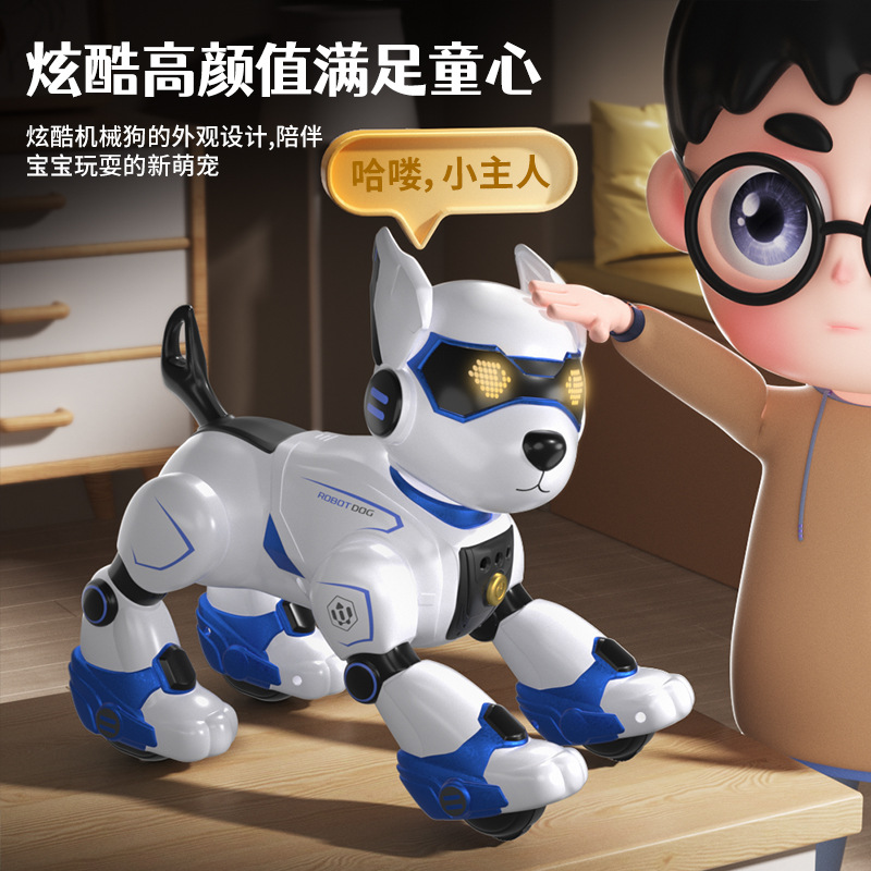 YDJ Smart Remote Control robot Dog, children's educational toy, stunt mechanical dog, audio-visual music storytelling remote control car details Picture