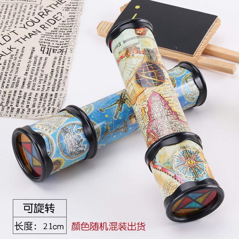 Children's educational and educational toys, large rotating map kaleidoscope, magical and ever-changing interior view paper kaleidoscope Specification image