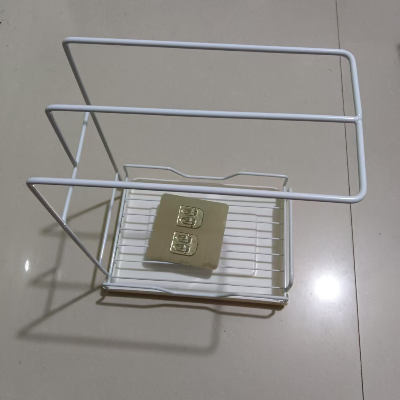 Kitchen cloth rack, wall-mounted countertop shelf without drilling, drying rack, household bathroom draining hanging rack, storage wonder Item Picture