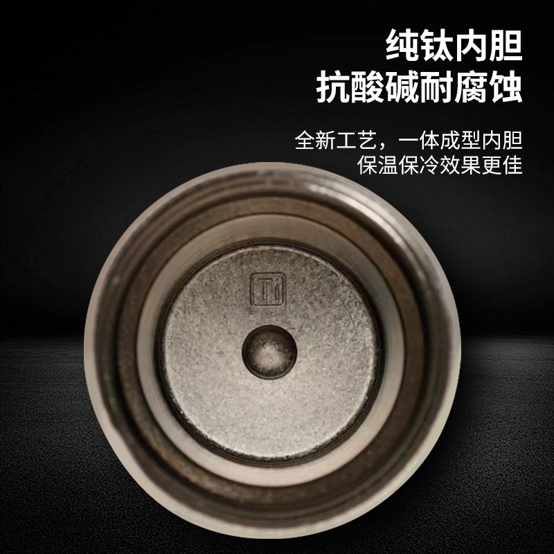 Pure titanium warm display coffee cup, cold preservation handle, portable car travel water cup, women's business, men's Ti titanium cup, portable details Picture