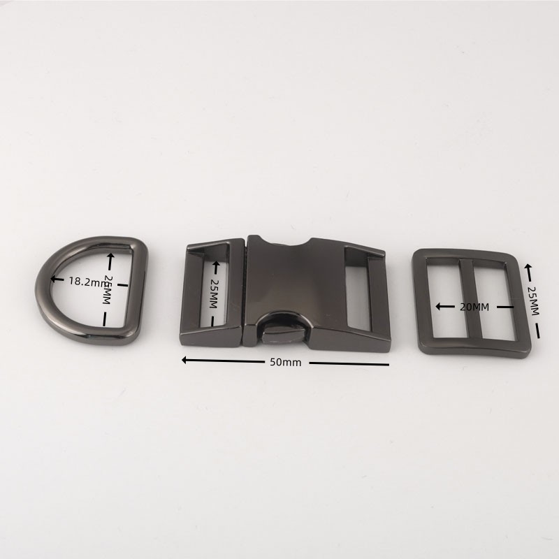 Luggage hardware accessories, shoulder straps, metal buckles, pet collars, alloy buckles and snap fasteners are in stock and available for wholesale Specification drawing