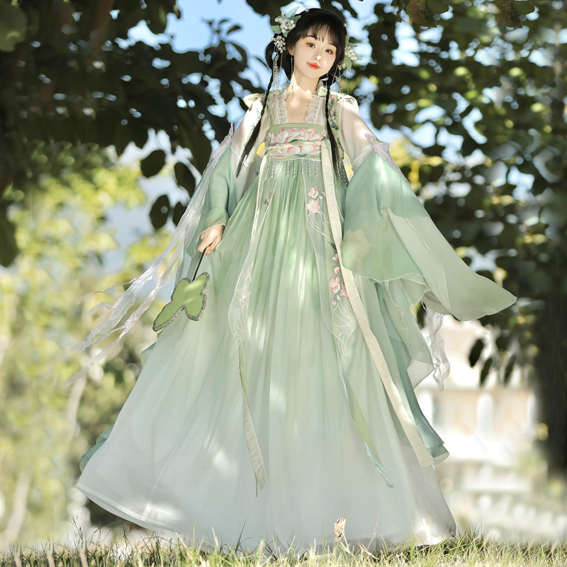 Chinese trend Ming-style performance Hanfu women's long-sleeved Chinese-style leftover armor and clothing details Picture