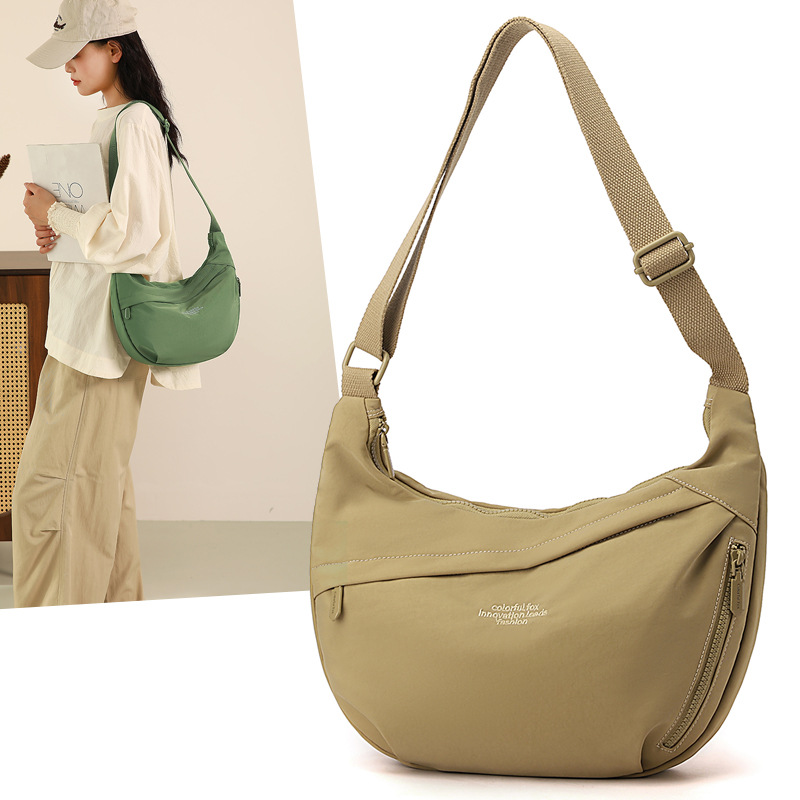 Crossbody bag mujeres nylon nueva gran capacidad de un solo hombro bolso portátil de viaje a prueba de agua dumpling bag Item Picture
