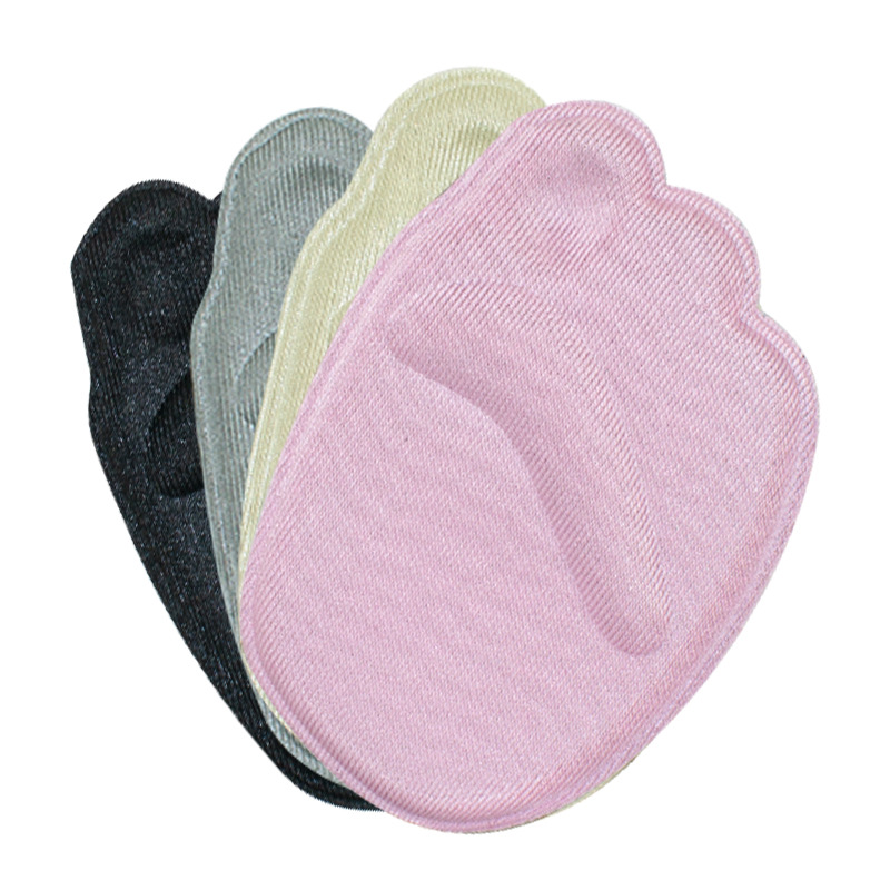 Venta directa de fábrica esponja 4D almohadilla de palma frontal tela floral almohadilla de medio tamaño plantilla de alta bala tacones de masaje antidolor patch Item Picture