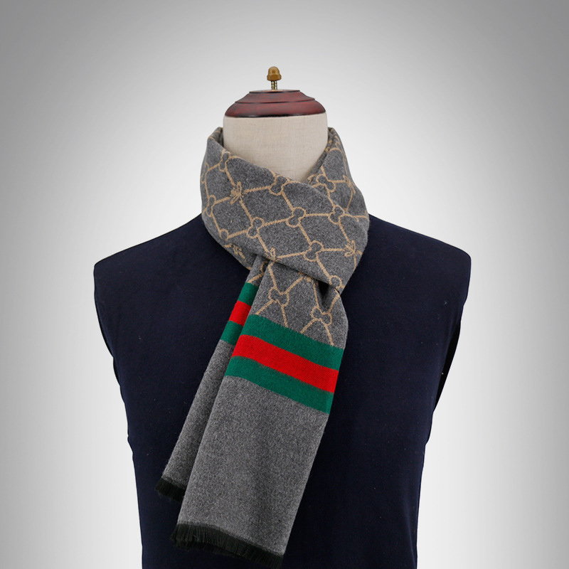 One-piece delivery of new men's scarves, men's autumn and winter faux cashmere scarves, business jacquard delivery, men's scarves, factory wholesale, street stall wholesale