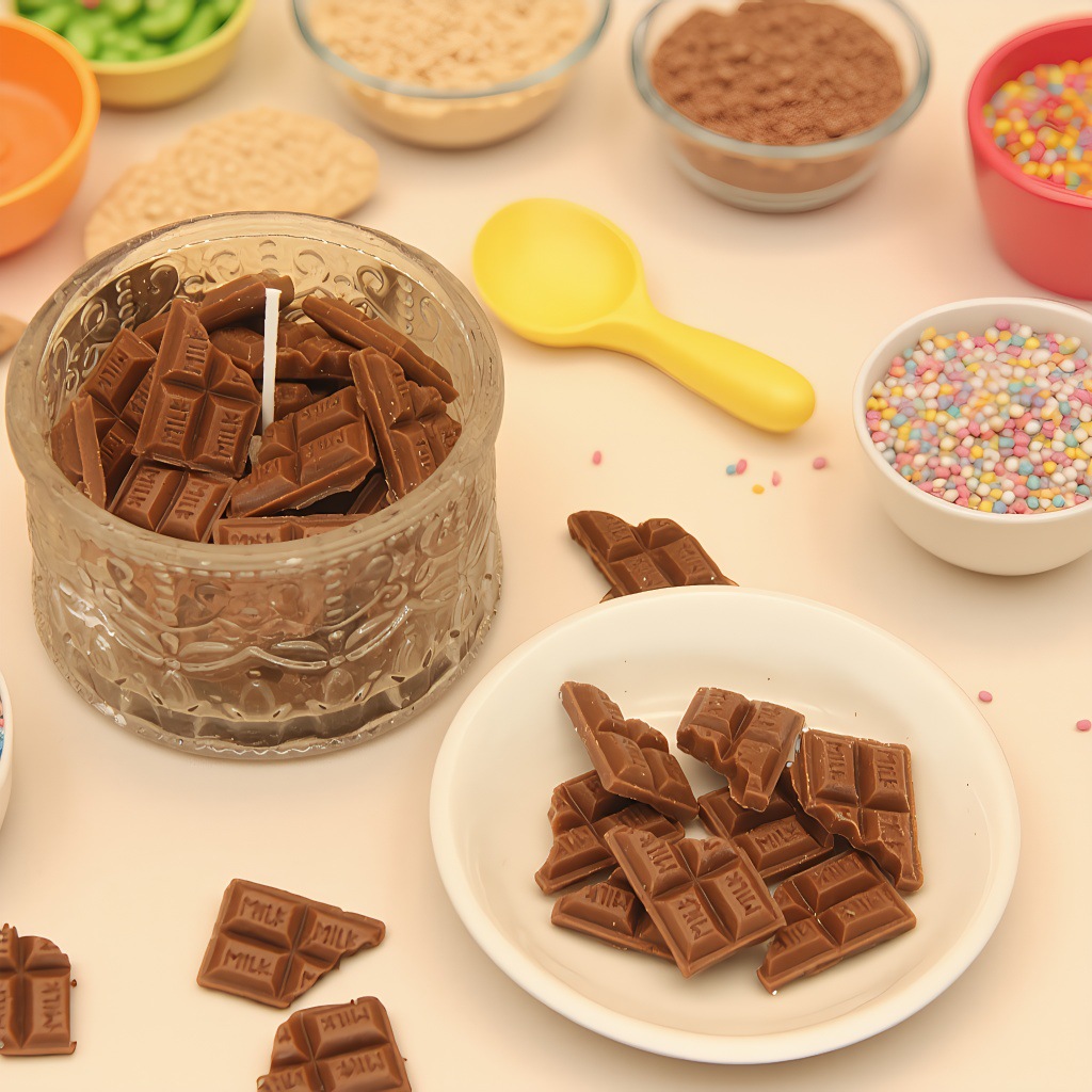 跨境巧克力块饼干香薰蜡块DIY可融化香炉蜡烛片礼盒大豆蜡无烟香