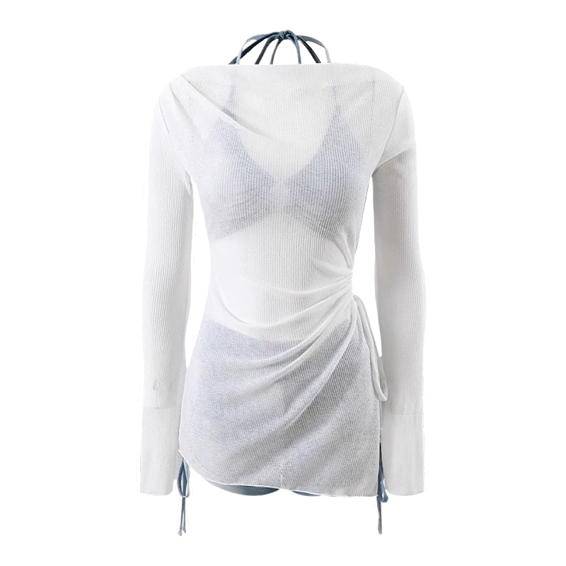 比基尼/比基尼泳衣/跨境泳衣/泳衣女露背欧美/女士连体泳衣白底实物图