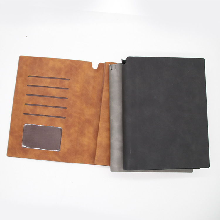 亚龙2023新设计A5皮革笔记本套装乳制品笔记本学生办公人员细节图