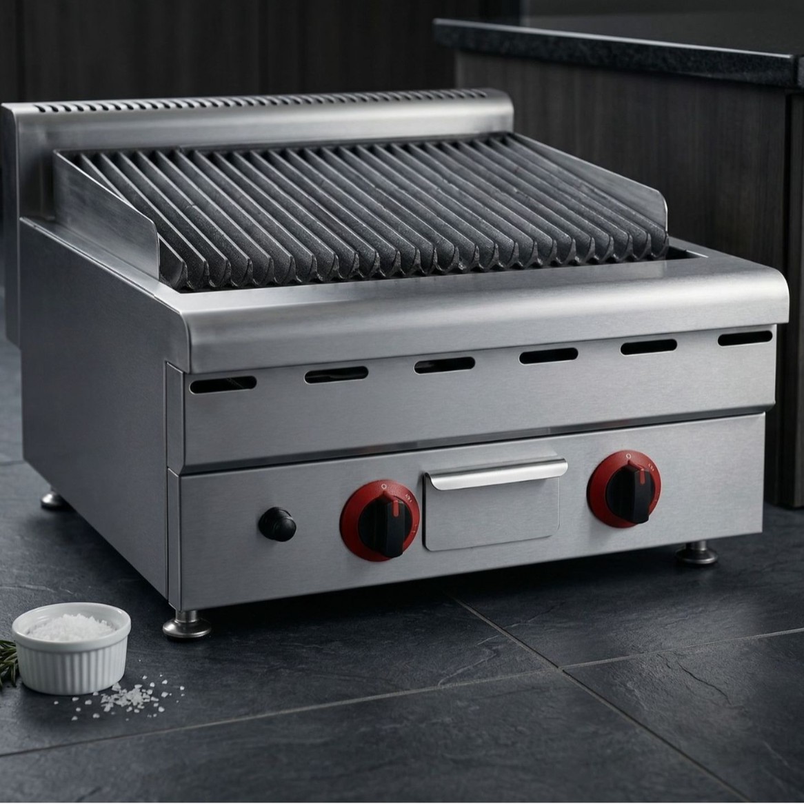 Desktop electric volcanic stone barbecue skewer grill, commercial grilled meat and oyster grill, gas multi-functional barbecue grill for street vending Specification image