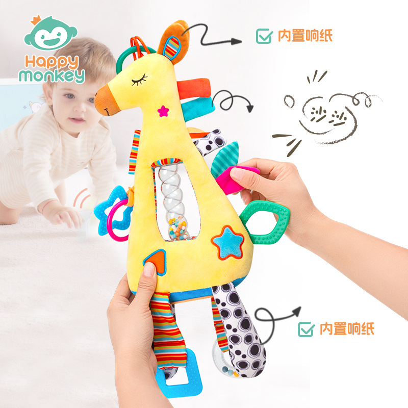 Happymonkey Baby Multi-functional grasping Training hourglass Toy, infant early education Intelligence car hanging Bed hanging Specification image