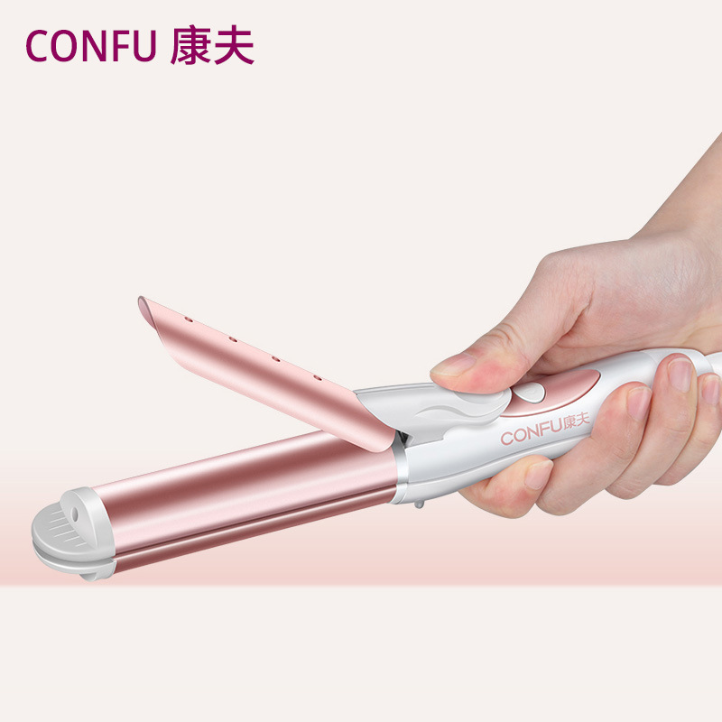 康夫电卷发棒两用护发韩版学生夹板大卷内扣陶瓷迷你电烫发器530细节图