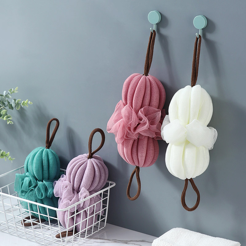 85G large bath ball, extended telescopic bath pull back strip, lazy person scrubbing bubble net, double ball long bath towel