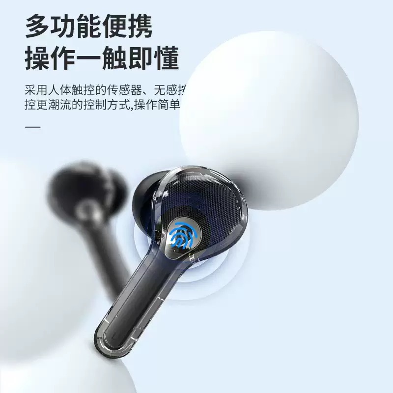 Cross-border simultaneous interpretation Bluetooth headphones, best-selling in-ear multi-functional color screen AirMax transparent long-lasting wireless headphones, customizable translation function Application Scenario