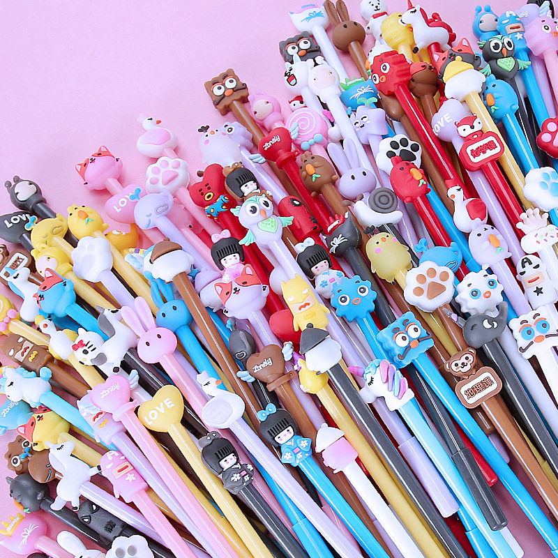 Colorful cartoon-shaped pens, children's creative drawing stationery, cute colored pen sets, student supplies Application Scenario