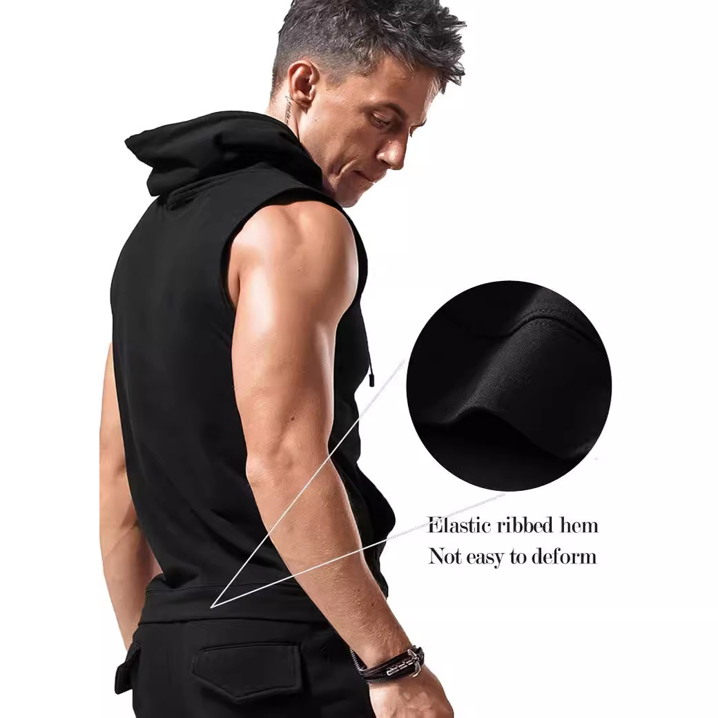 Cross-border Amazon new Product 2003 Men's T-shirt, fitness solid color sporty casual sleeveless vest for men