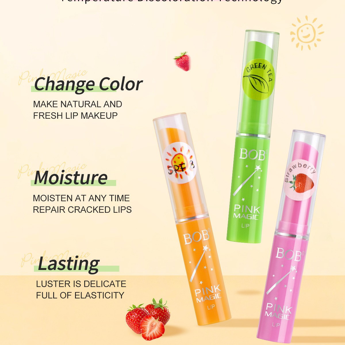 Cross-border bob Lip Balm Full Range Aloe Vera Hydrating and Moisturizing Double Care Lip Balm Specification image