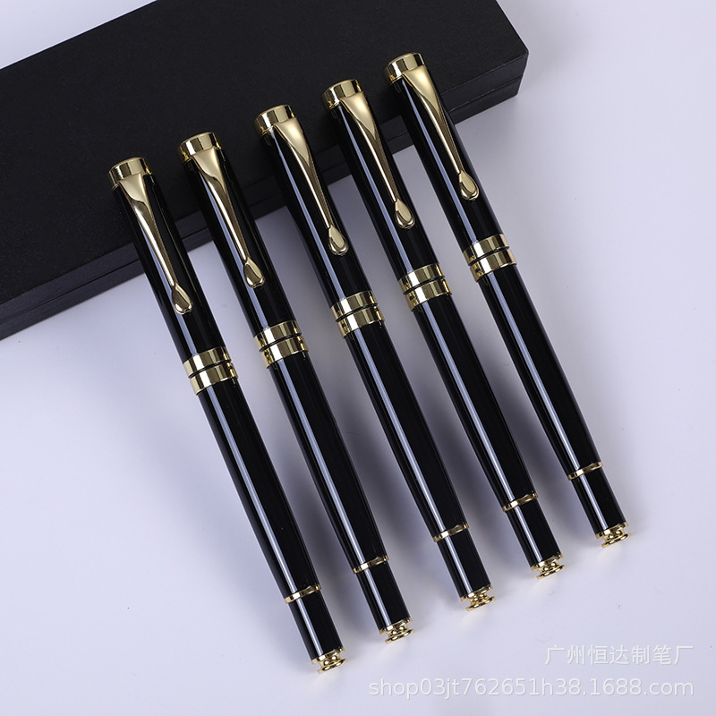 拔盖金属签名钢笔商务广告礼品铱金笔明尖练字书法笔培训文具礼物
